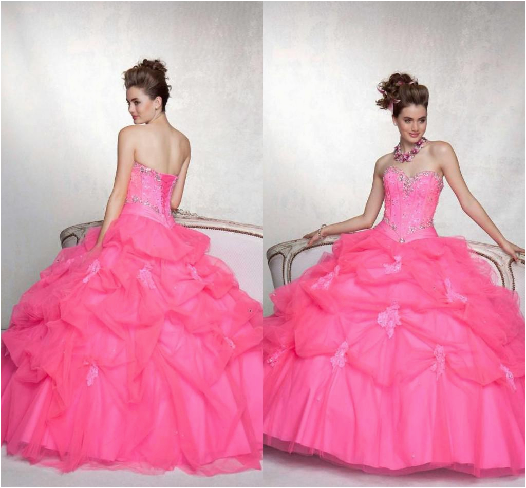 new elegant pageant sweet pink color girls quinceanera