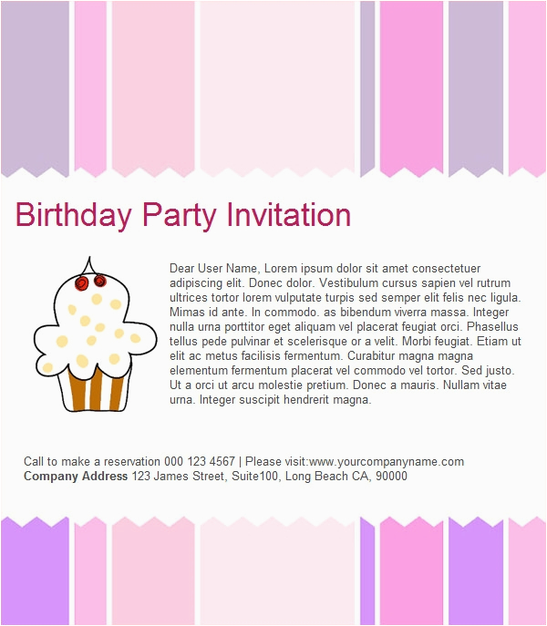 birthday invitation email templates