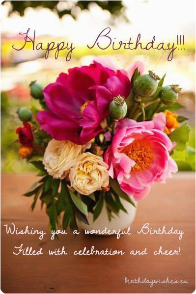 birthday wishes with peonies birthday greetings