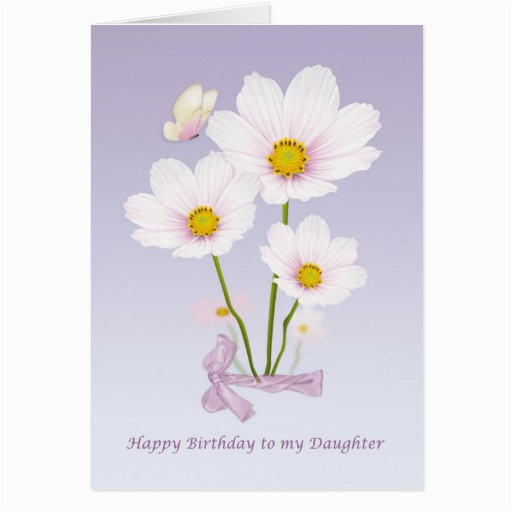 daughter birthday card with flowers and butterfly zazzle