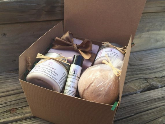 birthday gift for her spa gift set brownsugar fig bath set