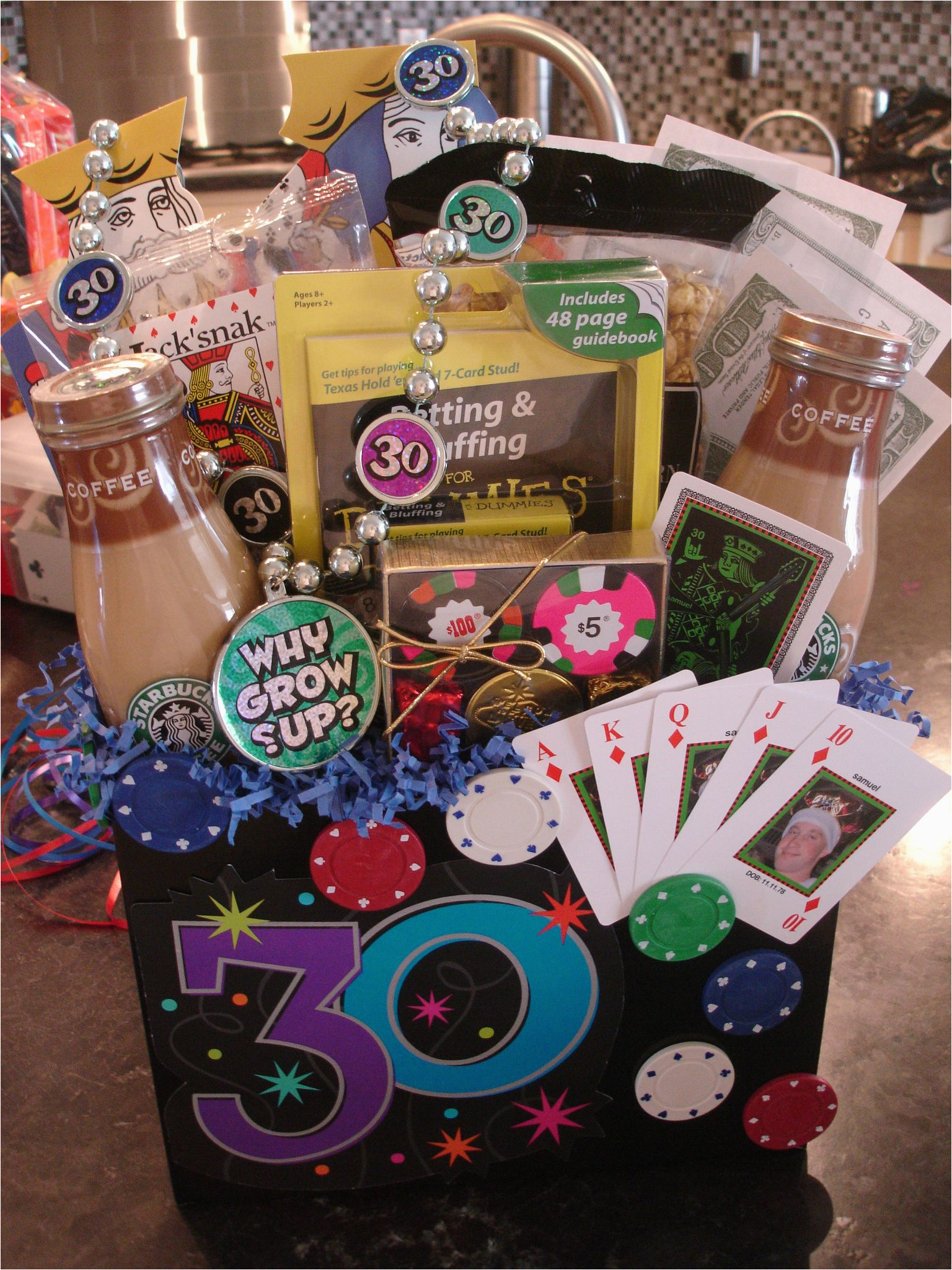 las vegas 30th birthday gift basket delivery to all las