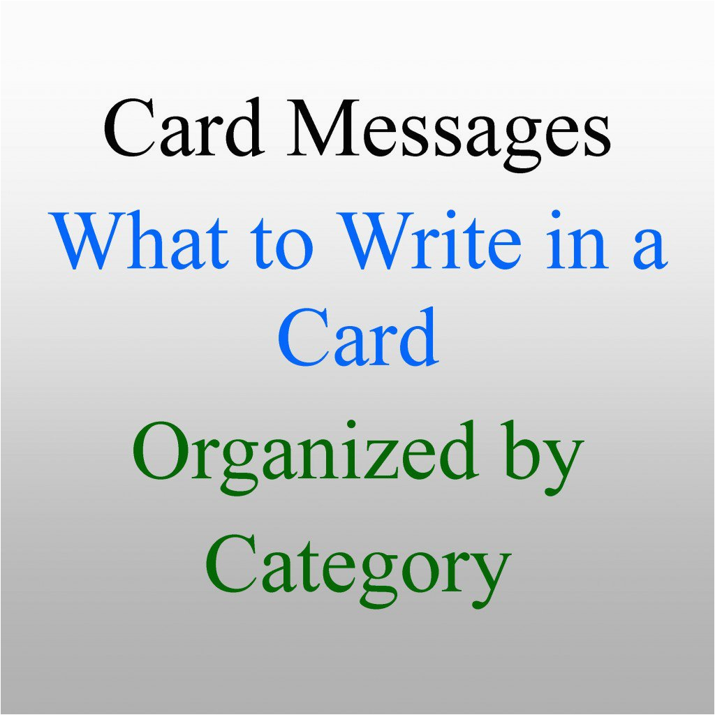 what to write in a card