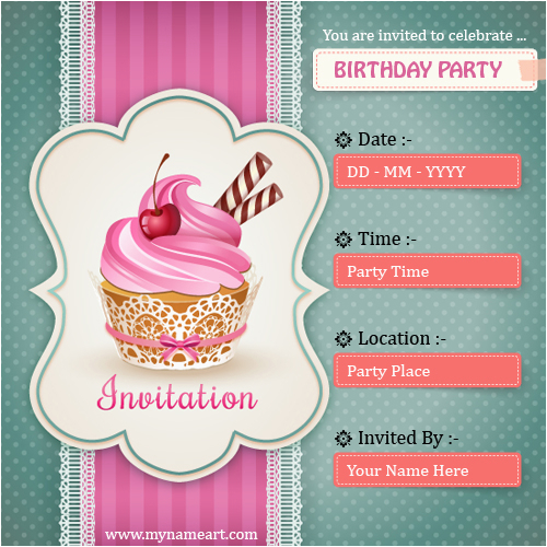 create birthday party invitations card online free