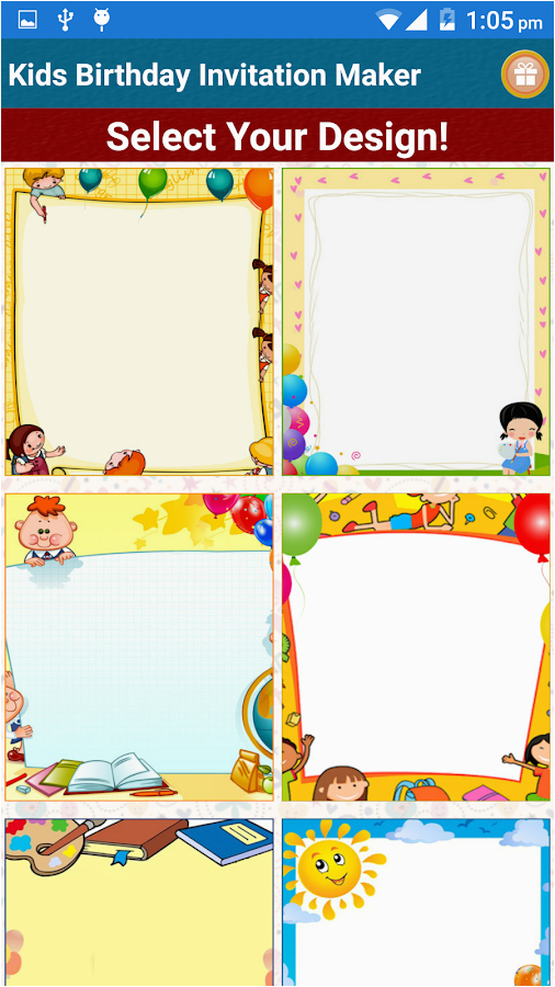 kids birthday invitation maker android apps on google play