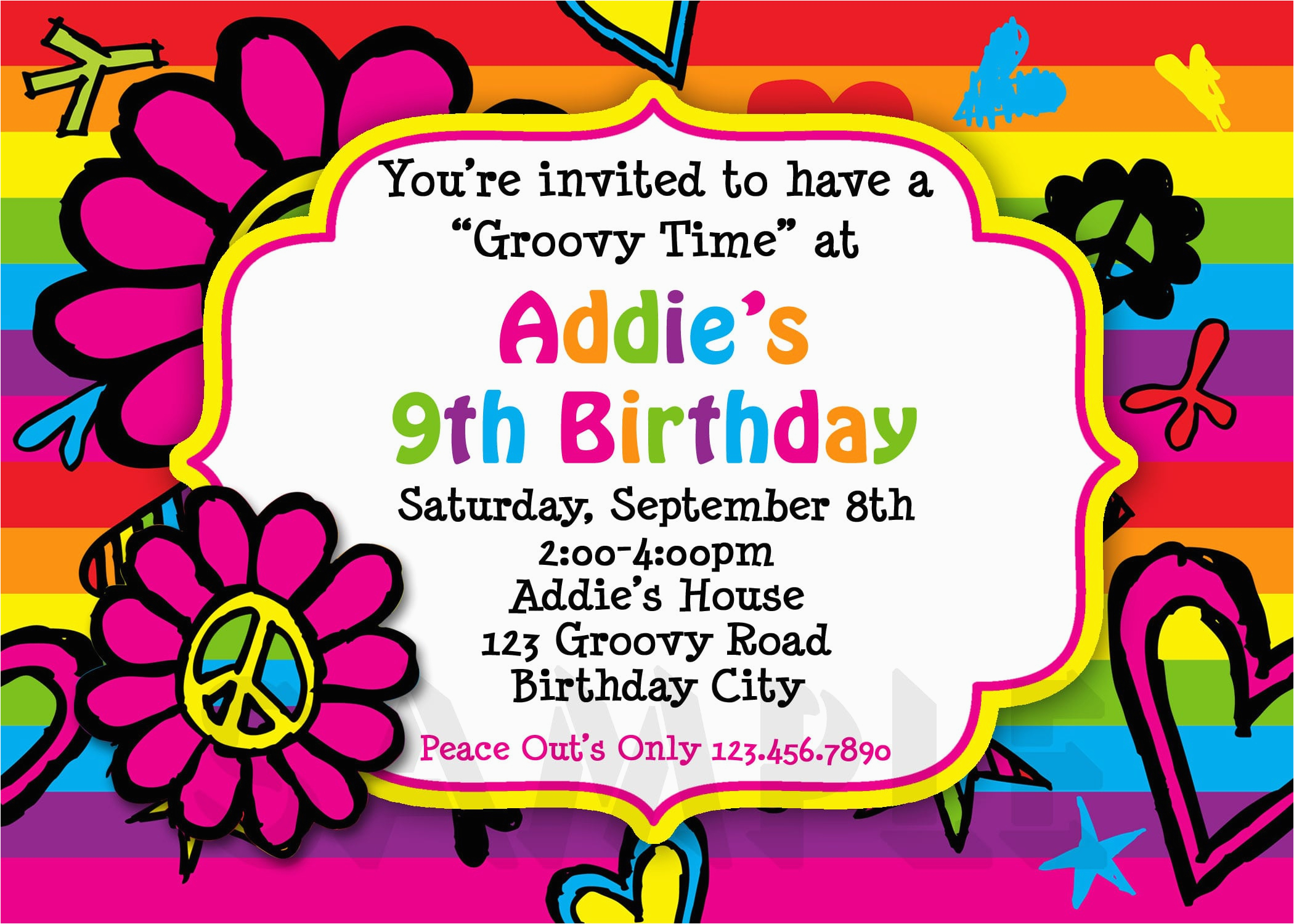 free 10 year old girls birthday invitation