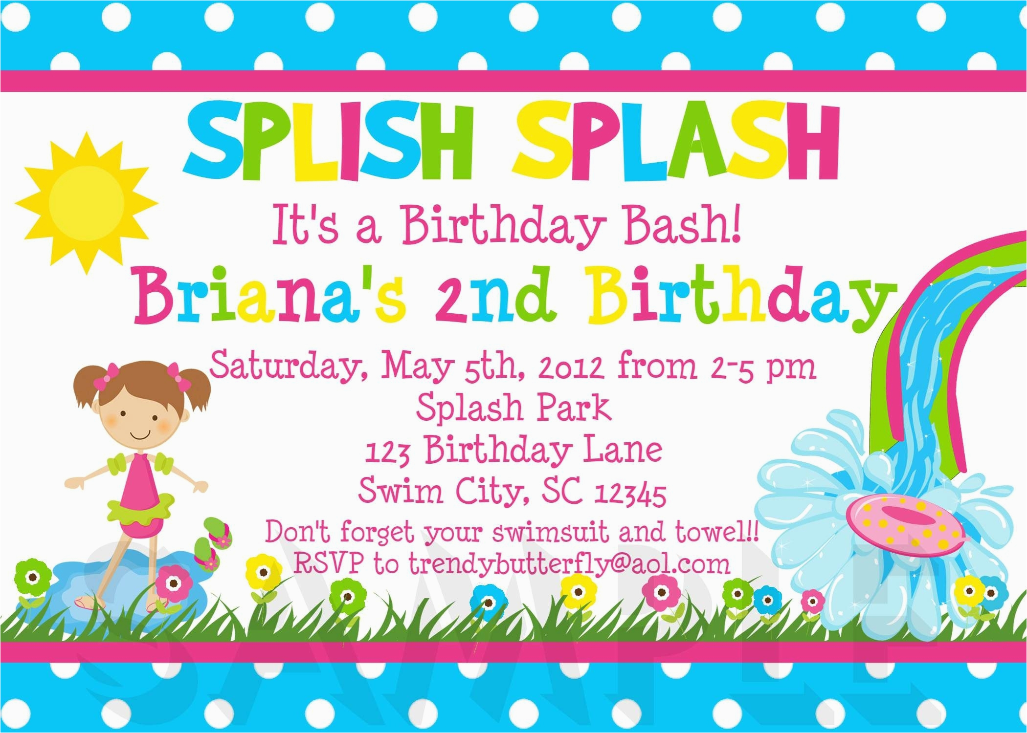 birthday party invitation letter for kids
