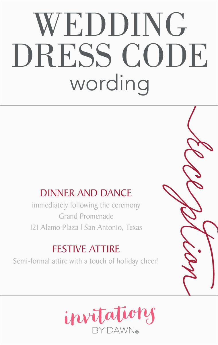 Birthday Invitation with Dress Code Wedding Dress Code Wording Wedding Help Tips