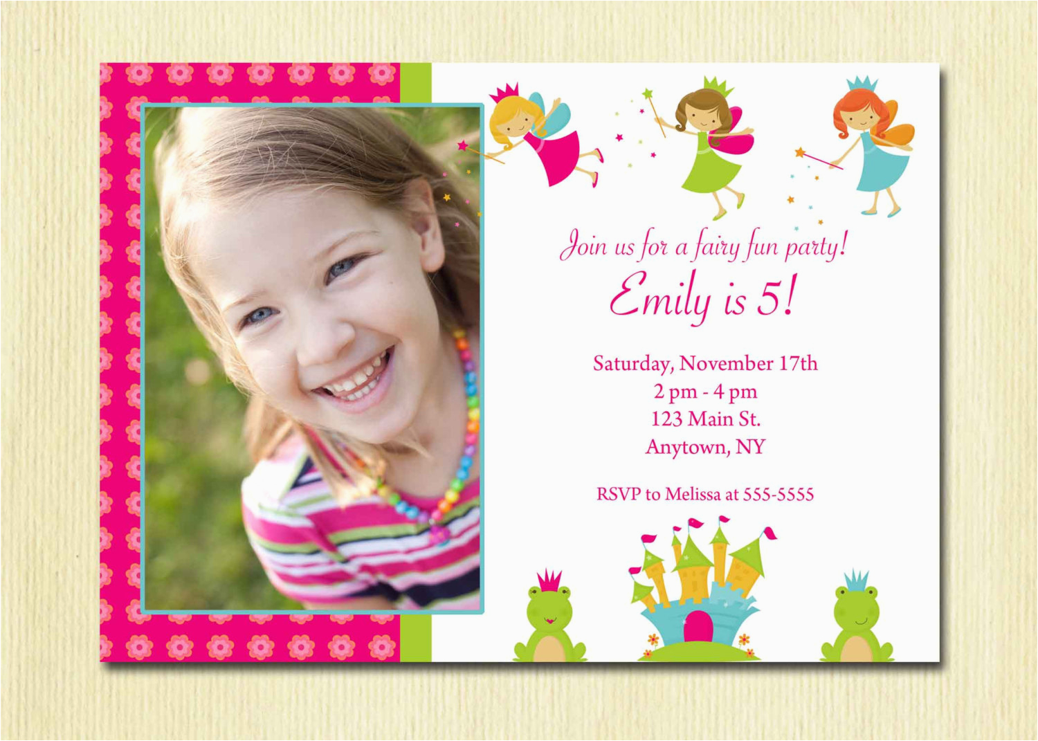 birthday invitation for year old stunning 5 year old