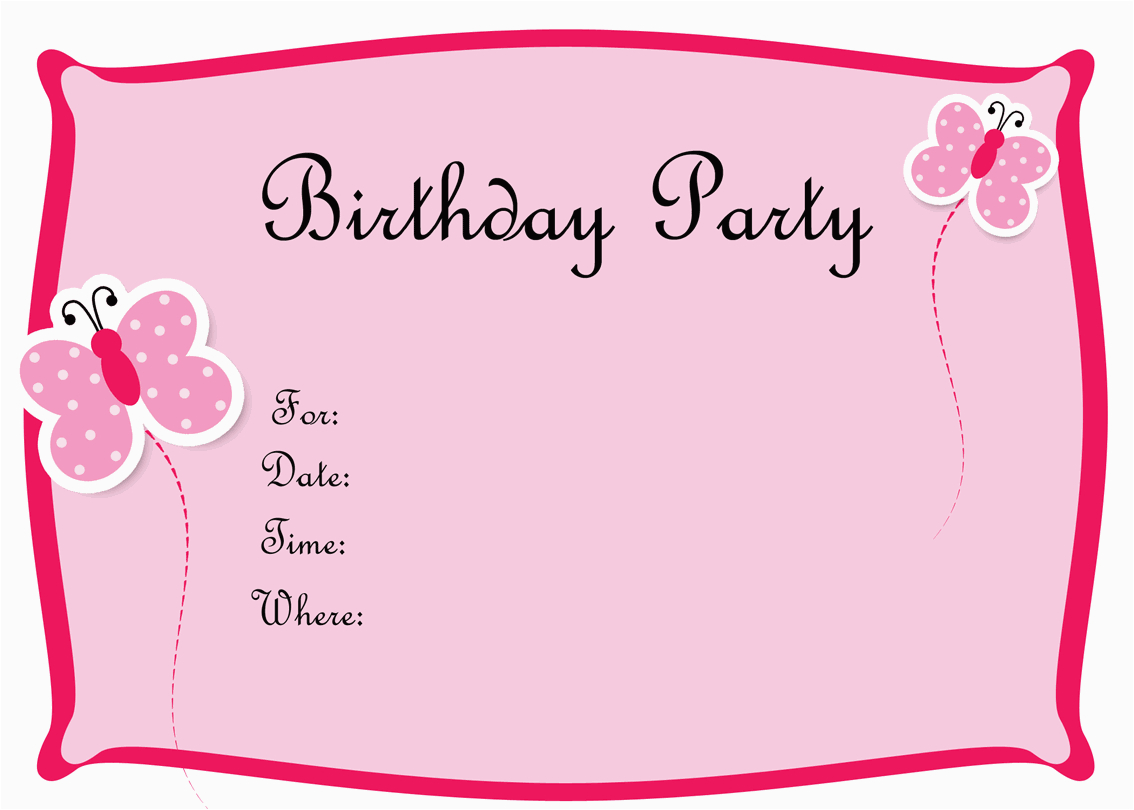free birthday invitations to print