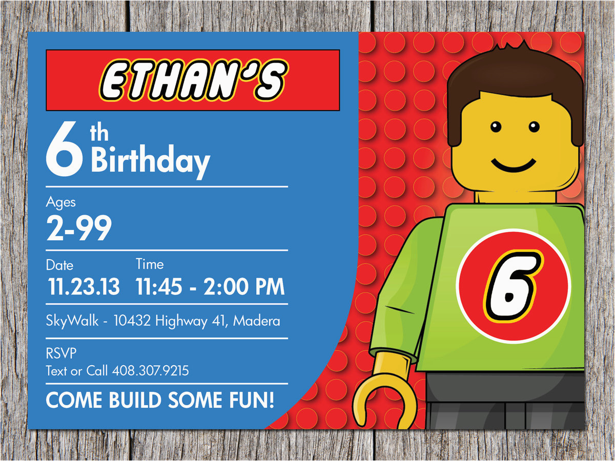 lego birthday party invitations