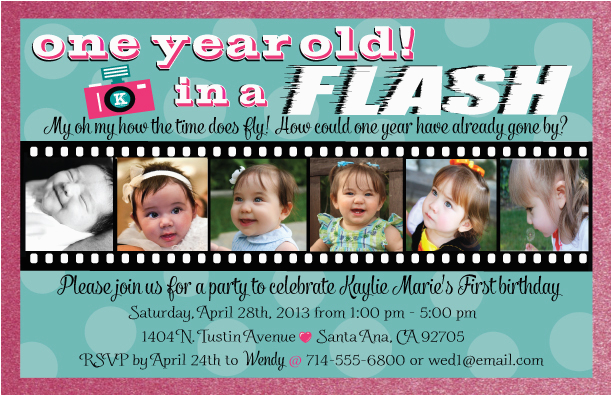 free one year old birthday invitations template free