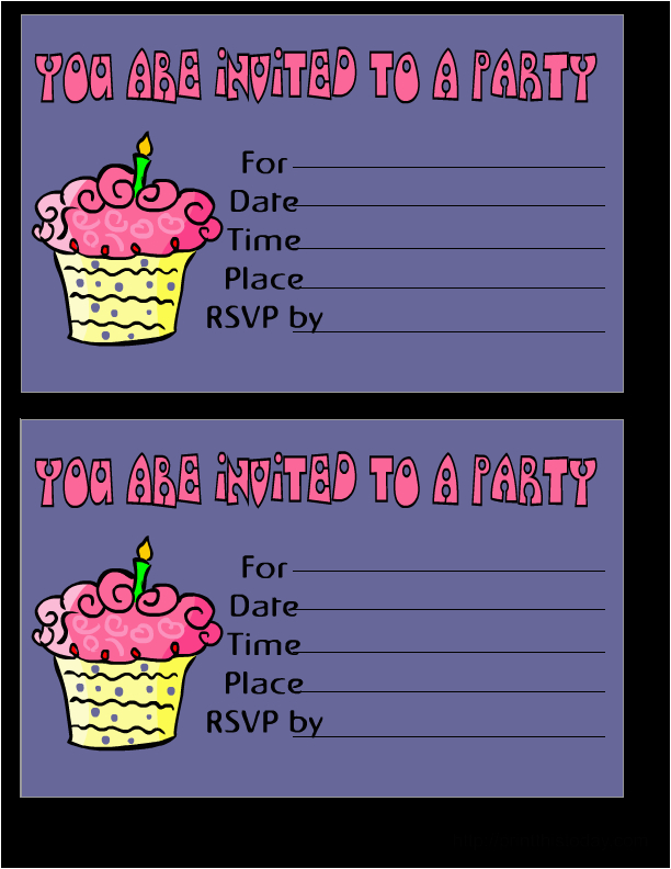 Birthday Invites Free Printable Free Printable Birthday Invitation