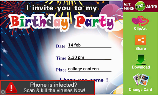 apk birthday party invitation card birthday windows phone