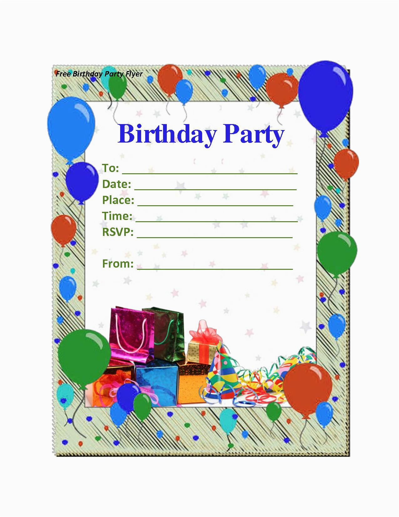 free birthday party invitation templates