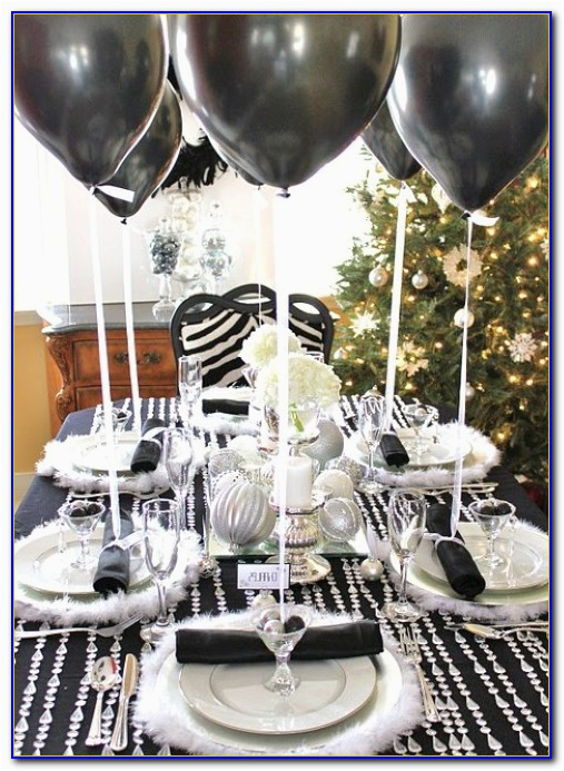 50th birthday party decorations black and silver