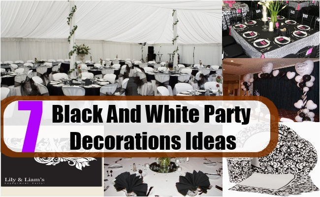 black and white party decorations ideas