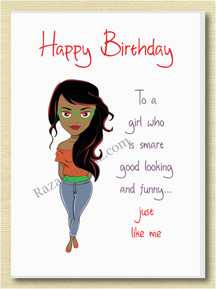 african american girl birthday card f