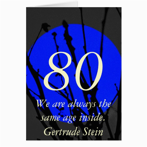 80th birthday blue moon greeting card zazzle