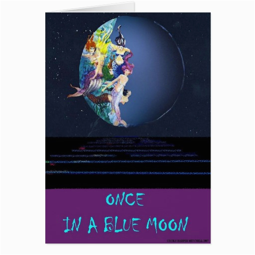 once in a blue moon card zazzle