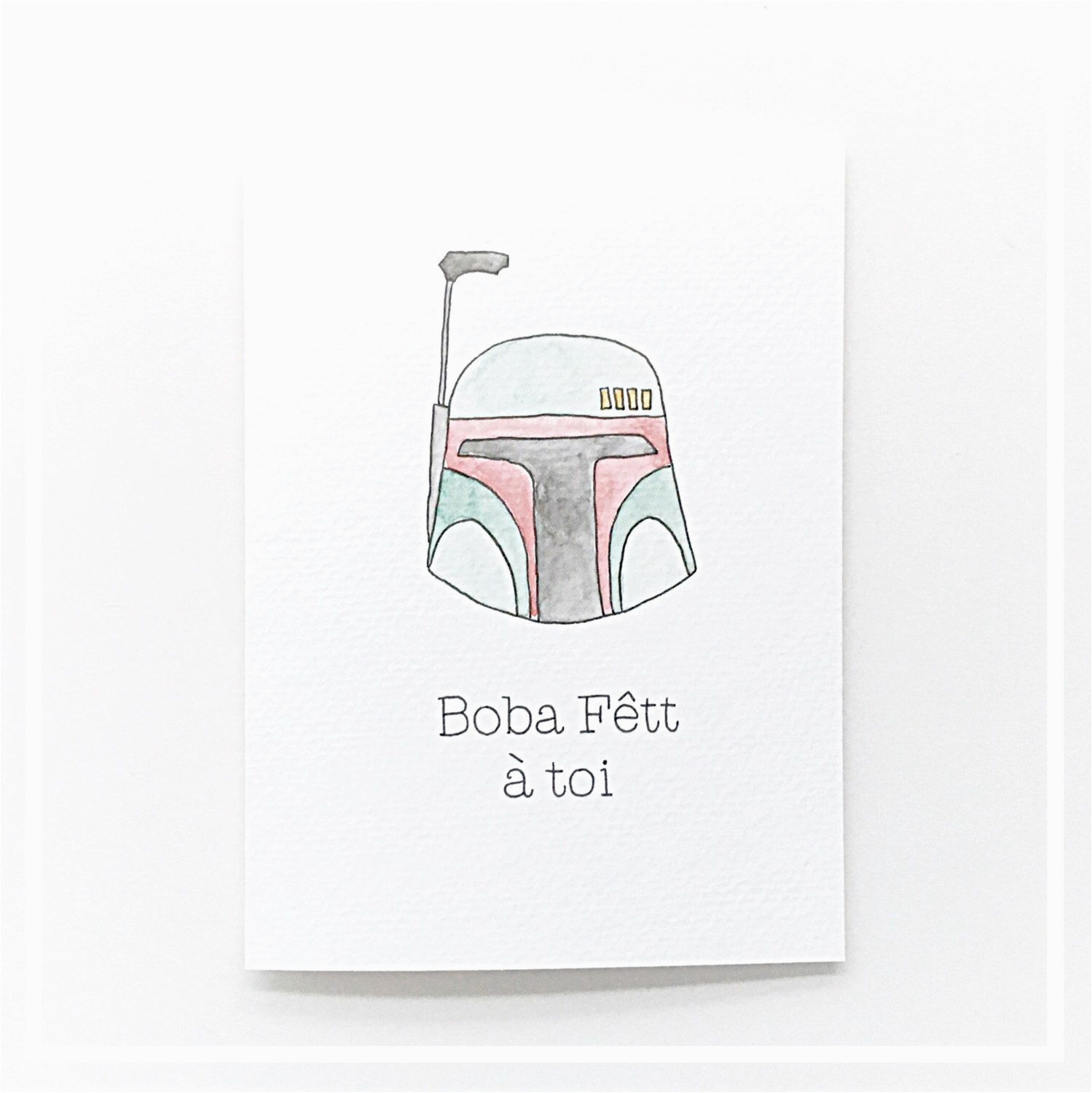 boba fett a toi punny birthday cards french card star