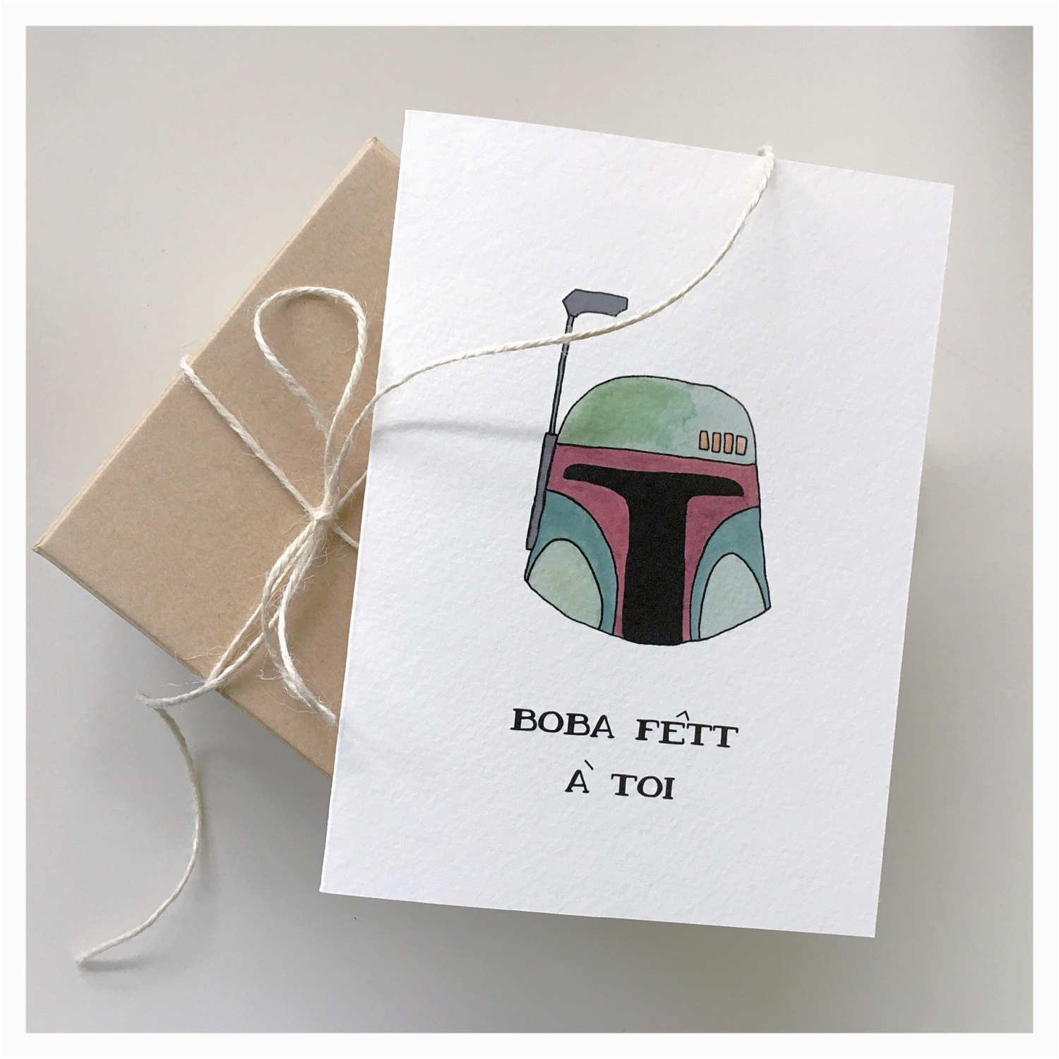 boba fett birthday card funny birthday card french