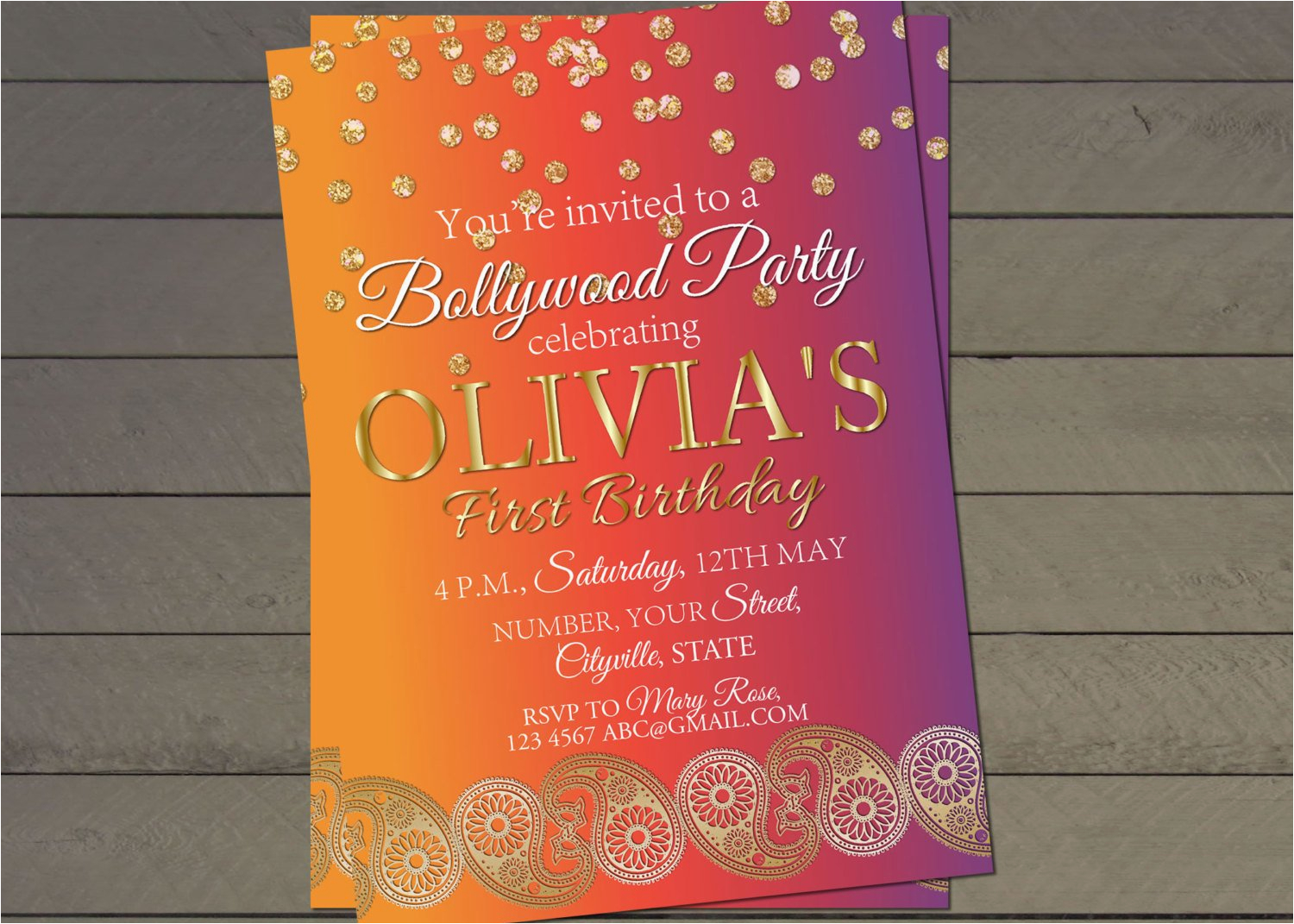 bollywood birthday party invite indian wedding invitation