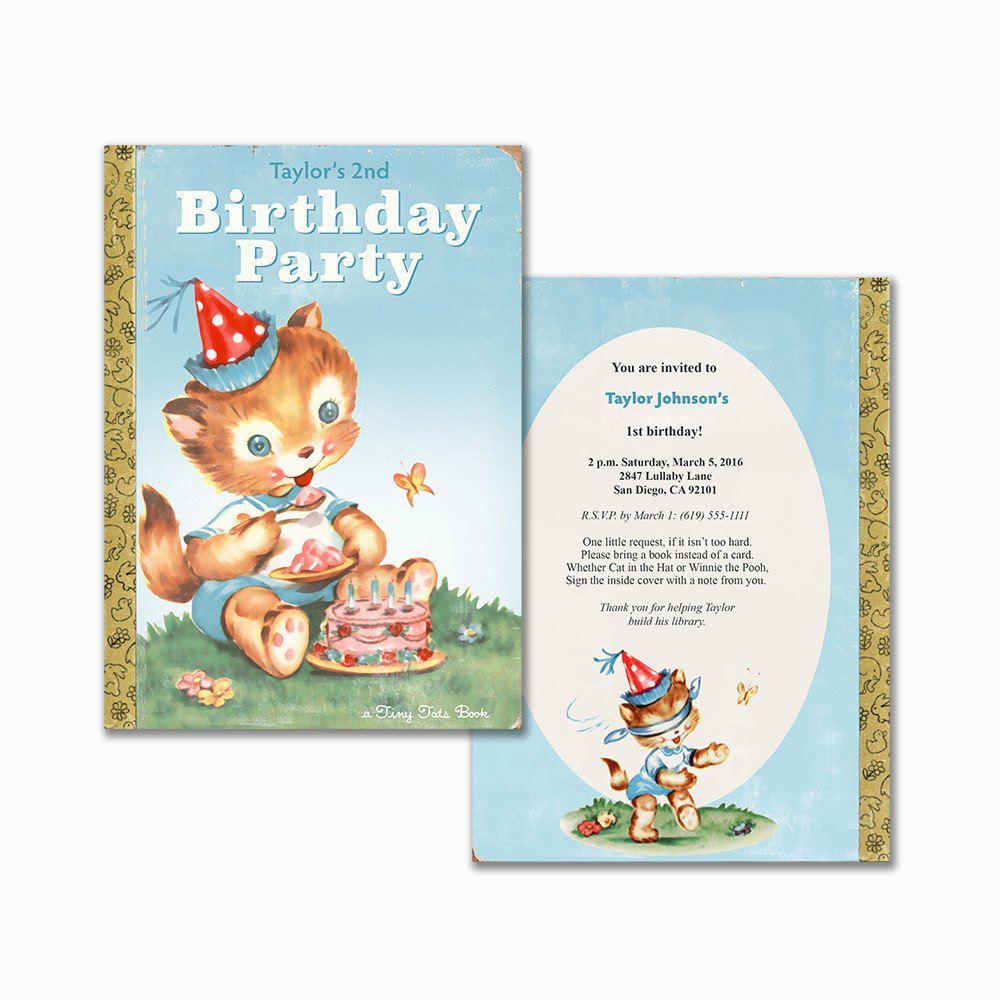 book birthday party invitation printable