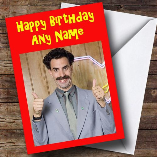 borat personalised birthday card