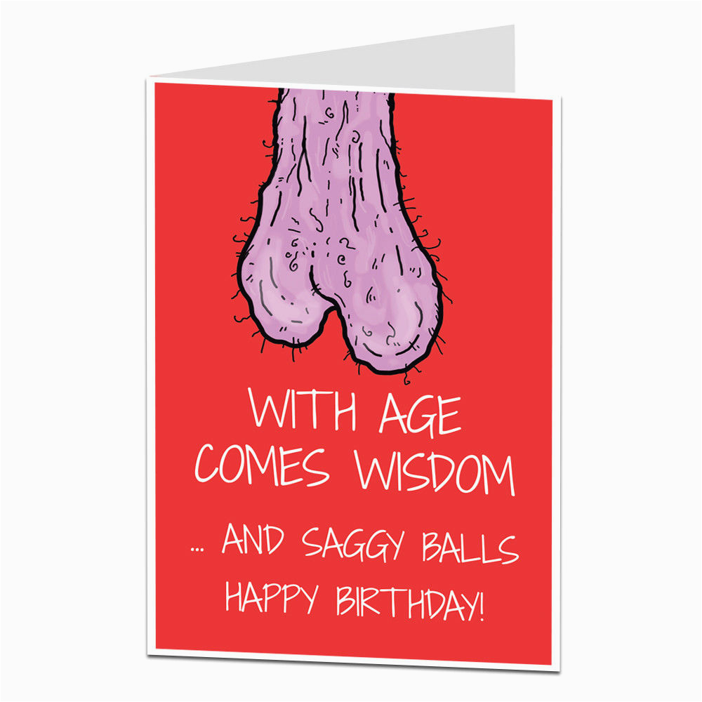 funny rude birthday card for men him 40th 50th 60th