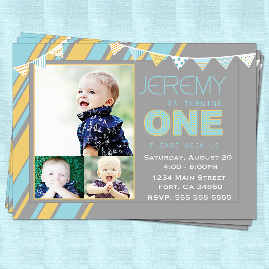 post boy 1st birthday invitations printable 92958