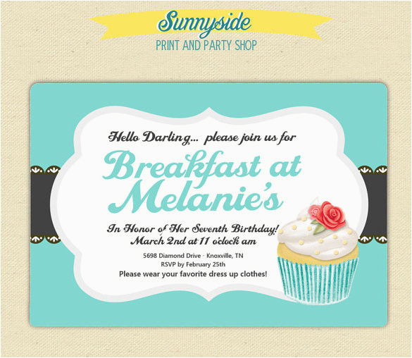 breakfast invitation template