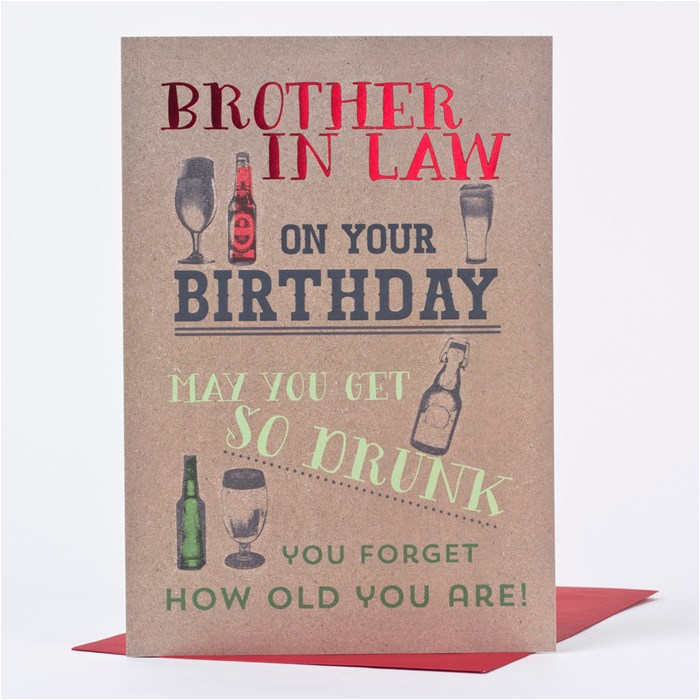 birthday card brother in law forget your age only 89p
