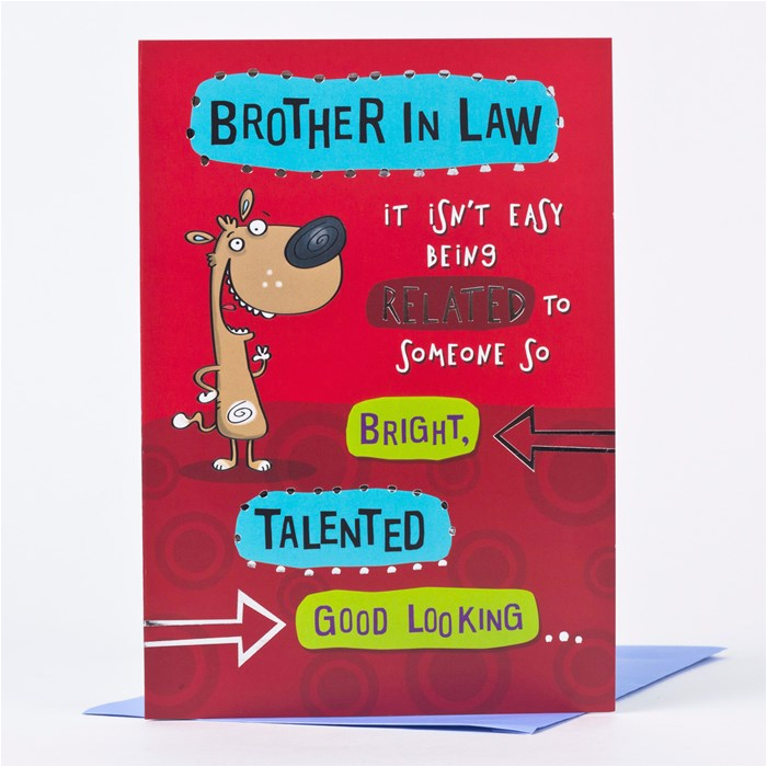 birthday card brother in law only 89p