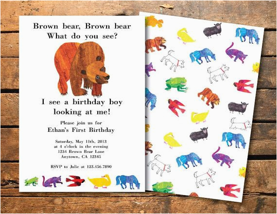 brown bear brown bear 1st birthday