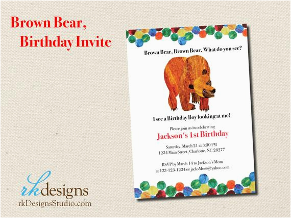 brown bear eric carle birthday