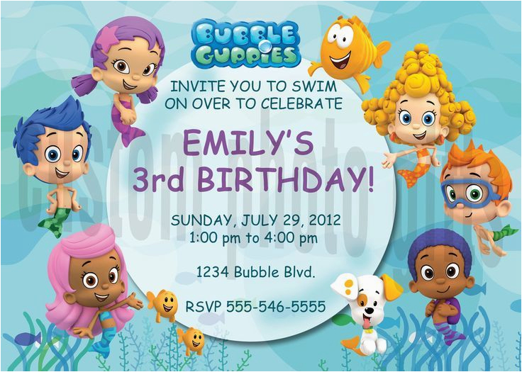 bubble guppies birthday invitation template free