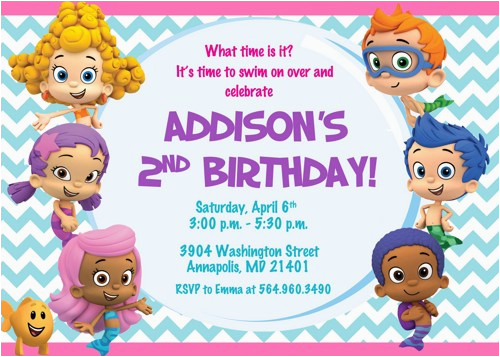 free printable bubble guppies birthday invitations
