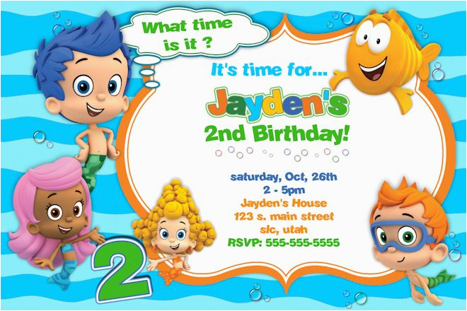 bubble guppies birthday invitations