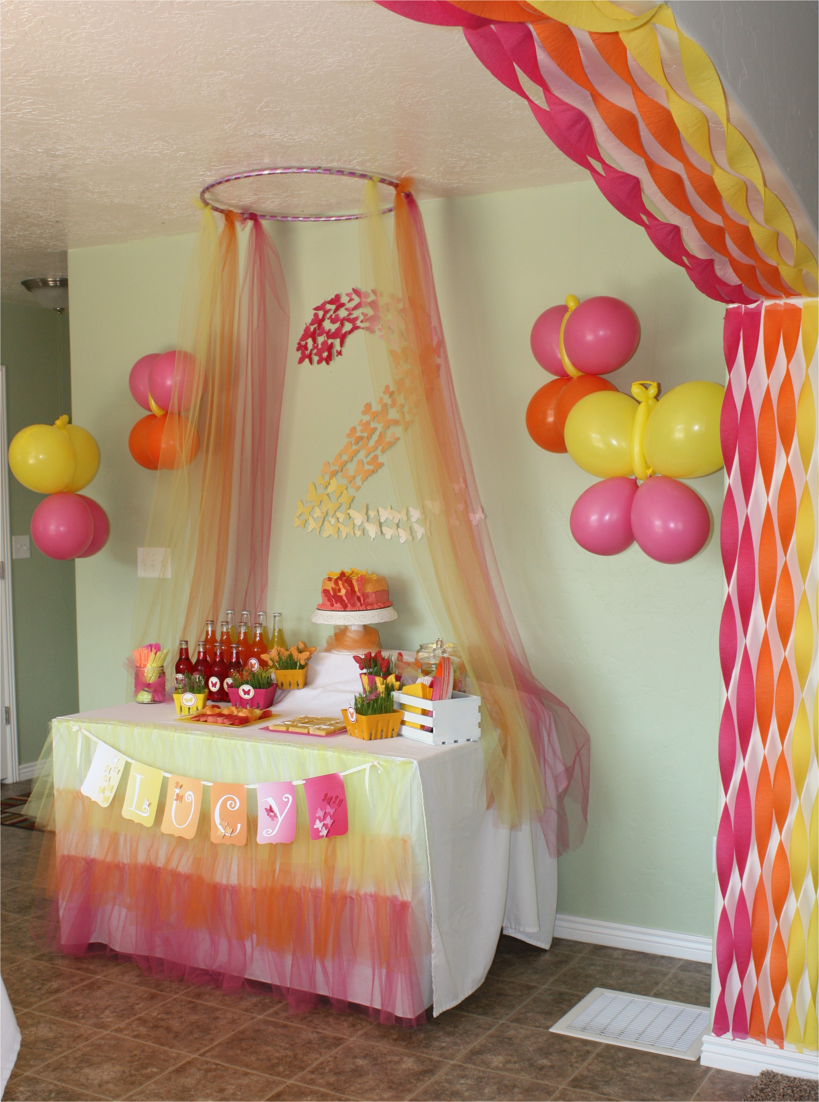 butterfly themed birthday party decorations