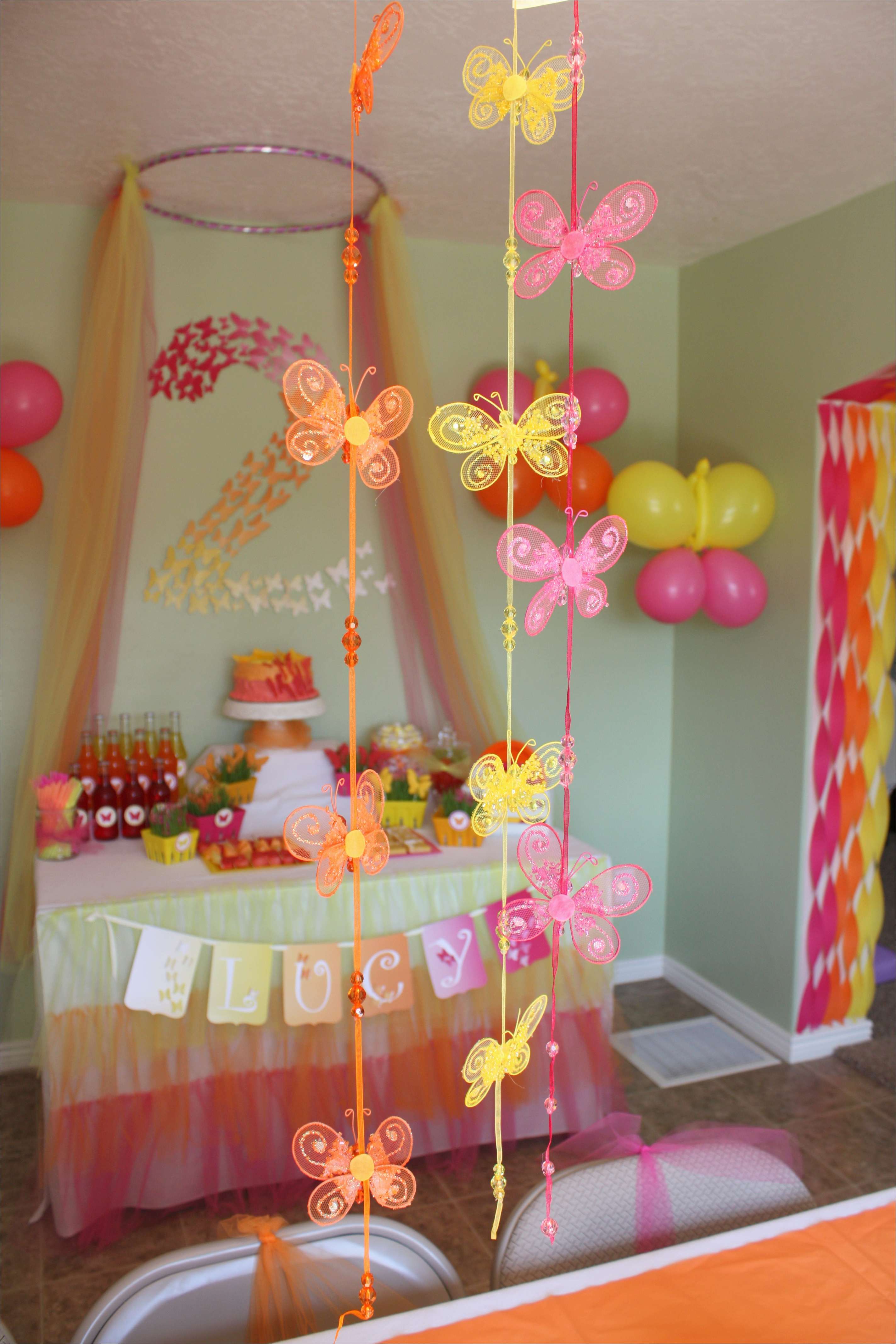 butterfly themed birthday party decorations