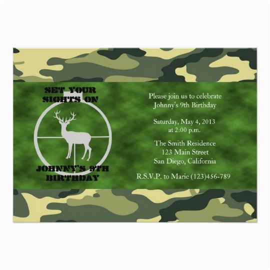 camo birthday boy invitations customized zazzle com