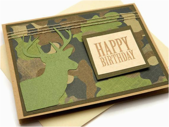 deer birthday card camouflage birthday card cards for
