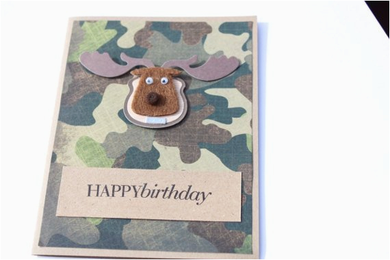 hunting birthday card camouflage
