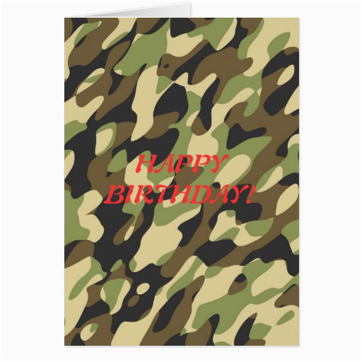 military camouflage birthday card zazzle