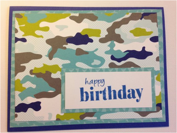 camo birthday card camouflage card camoflage by