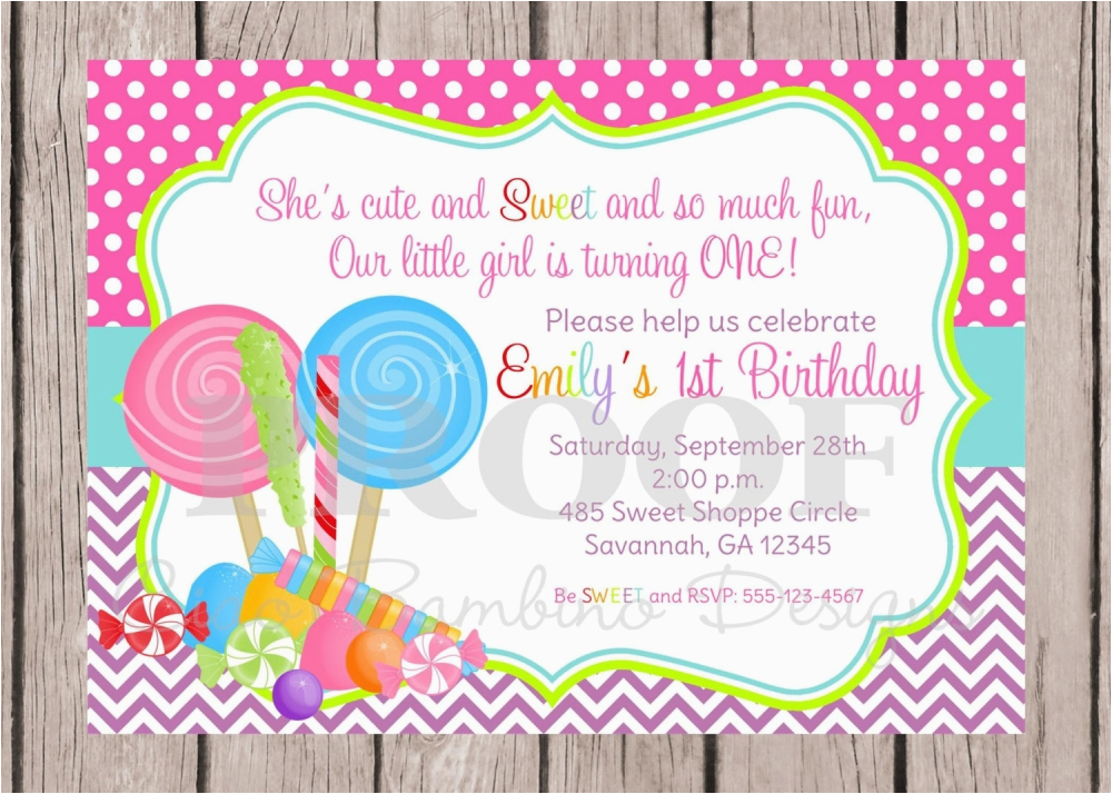 candy themed invitations template