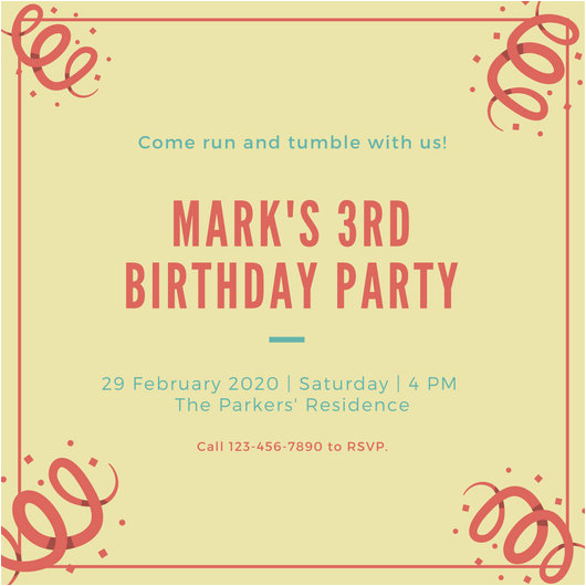 Canva Birthday Invite Birthday Invitation Templates Canva | BirthdayBuzz