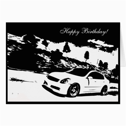 g35 sedan car themed birthday card zazzle