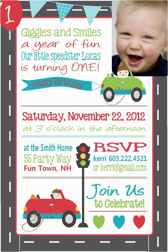 cars birthday invitations